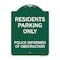 Signmission Parking Residents Parking Only Police Informed of Obstruction, Green & White, A-DES-GW-1824-23355 A-DES-GW-1824-23355 - alternate 1